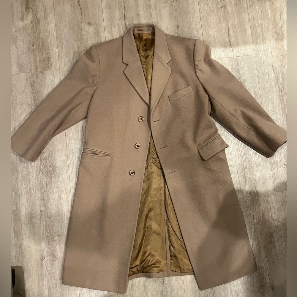 Men’s vintage long wool overcoat